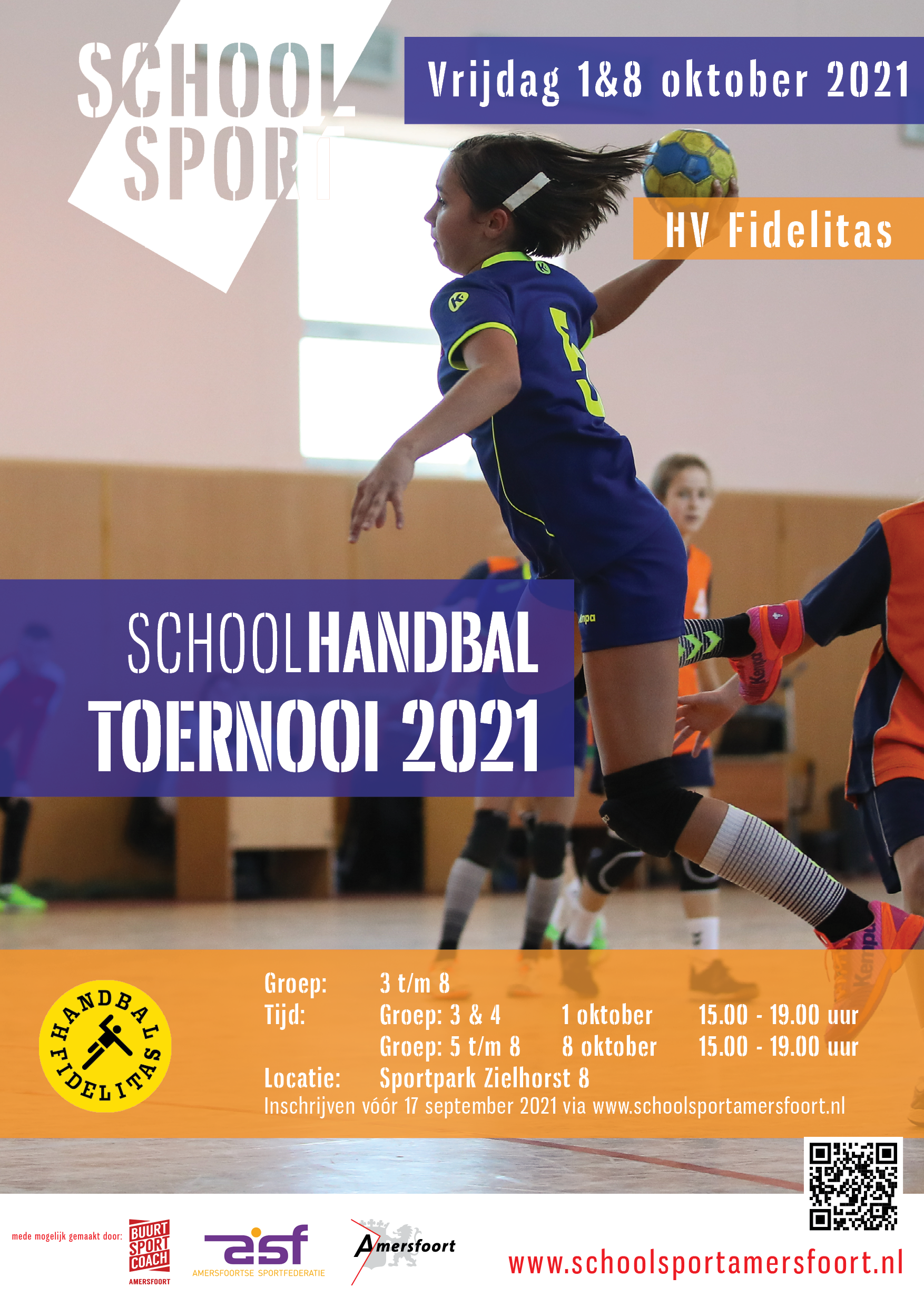 Poster Handbaltoernooi groep 3 t/m 8