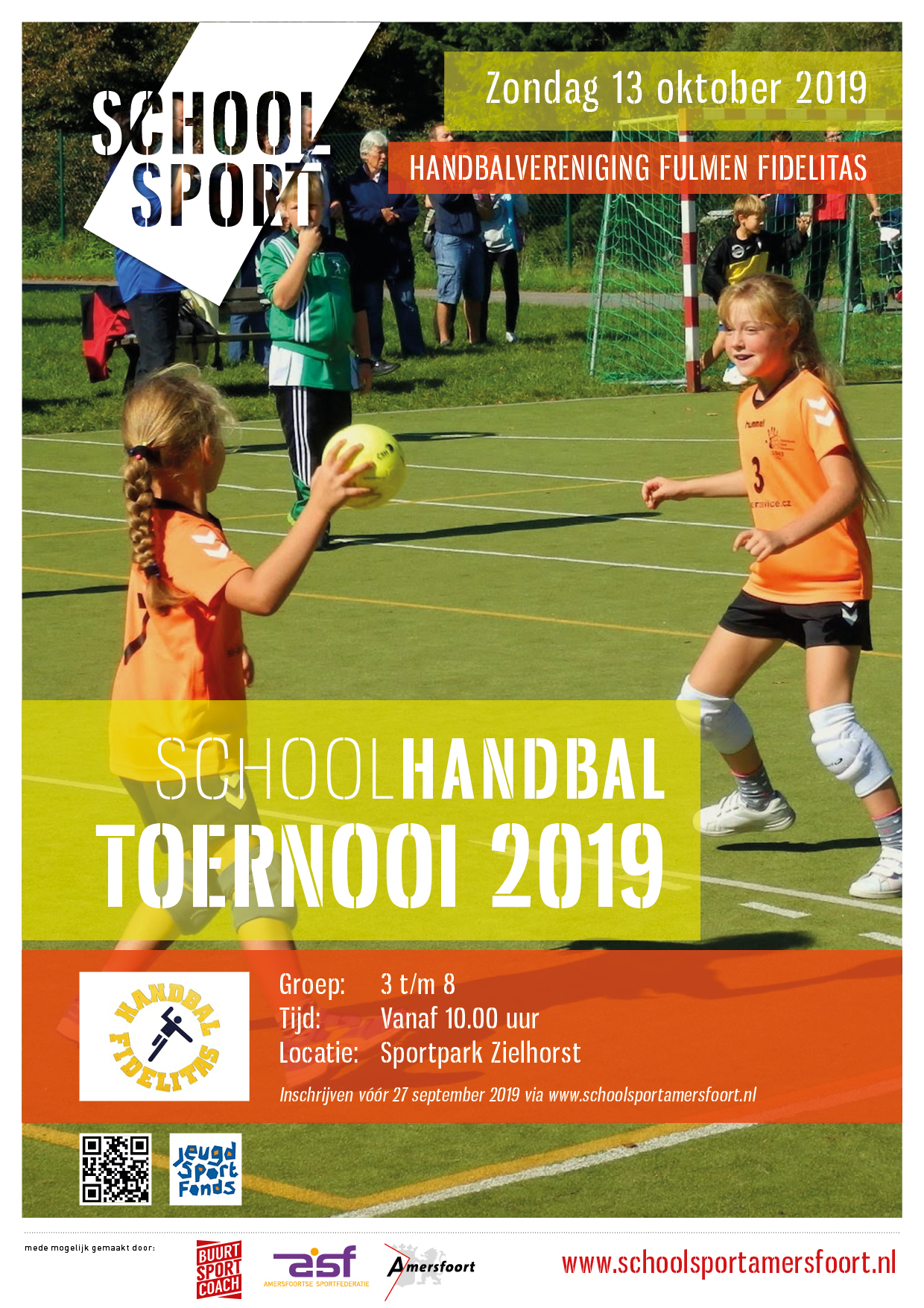 Poster Schoolhandbaltoernooi Fulmen Fidelitas