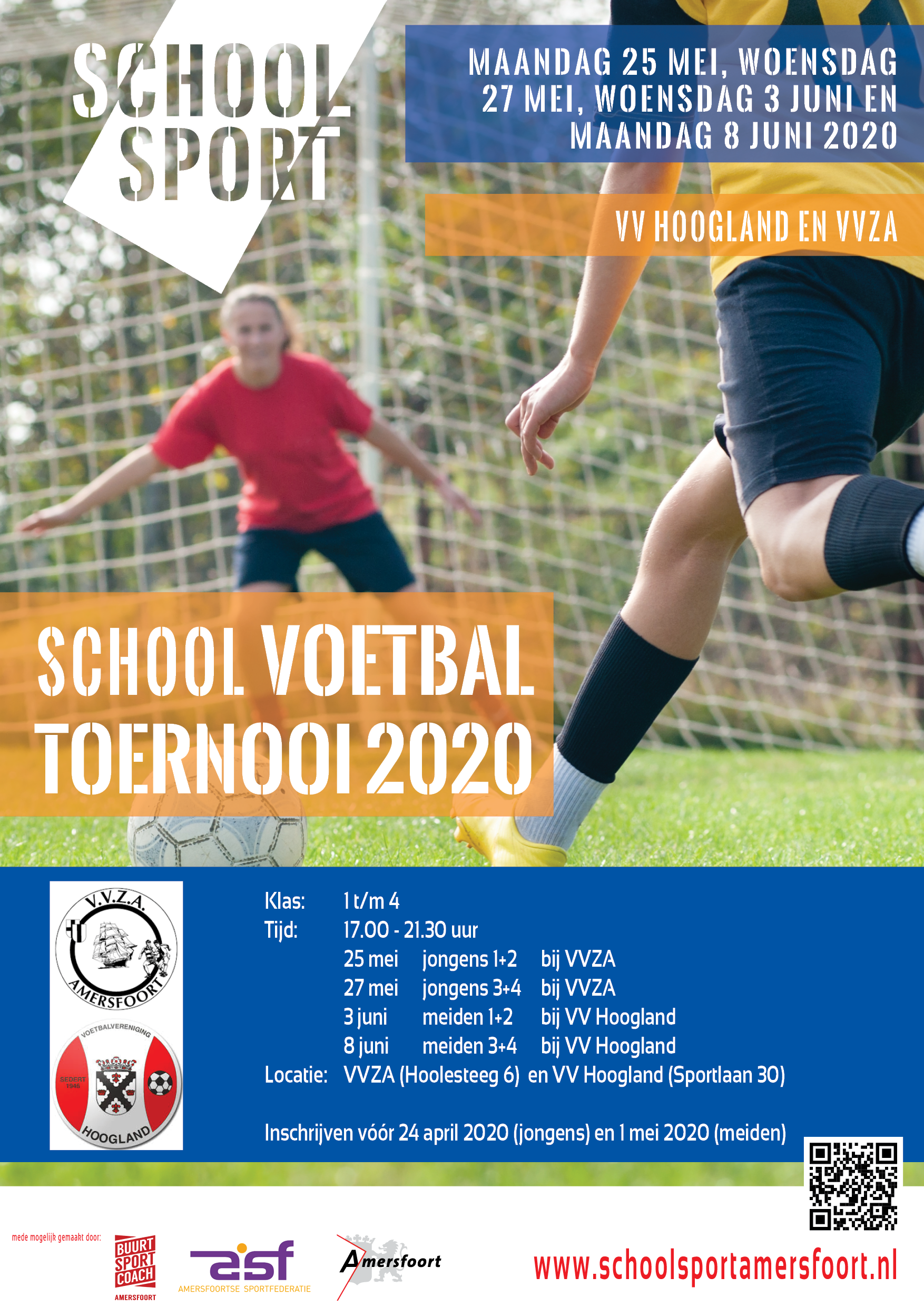 Poster Schoolvoetbal VO klas 3 & 4 jongens VVZA