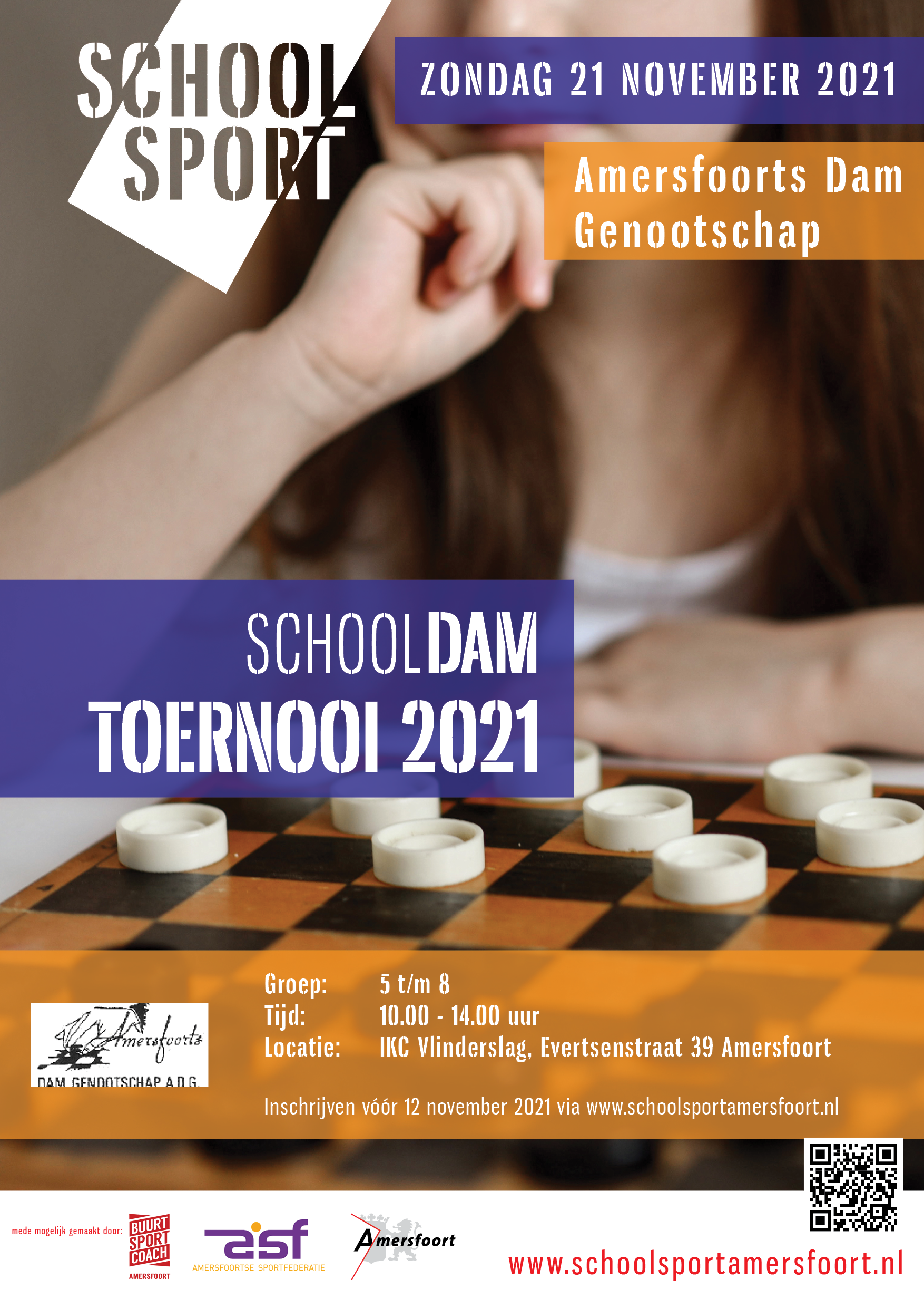 Poster Damtoernooi groep 5 t/m 8