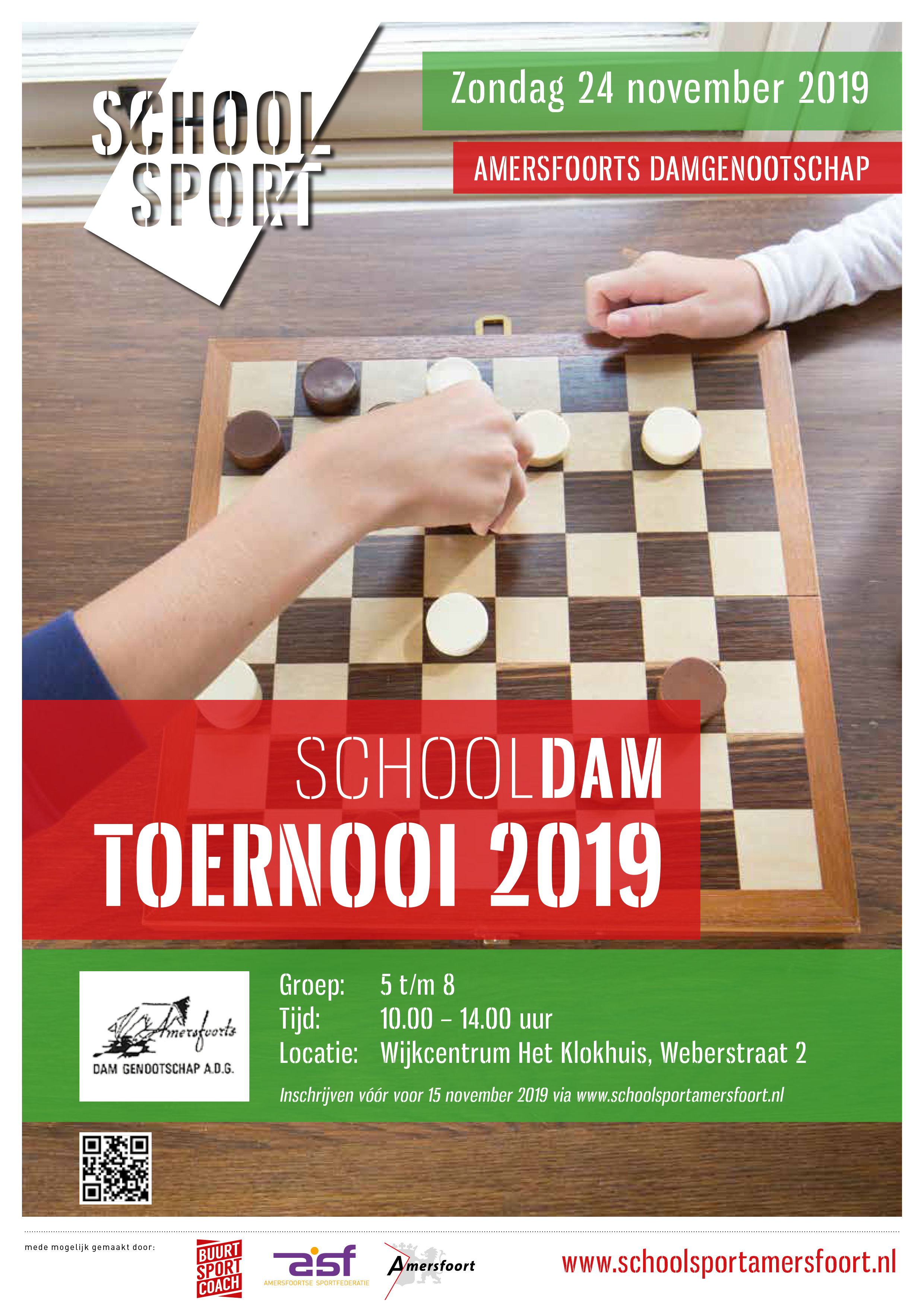 Poster Damtoernooi groep 5 t/m 8