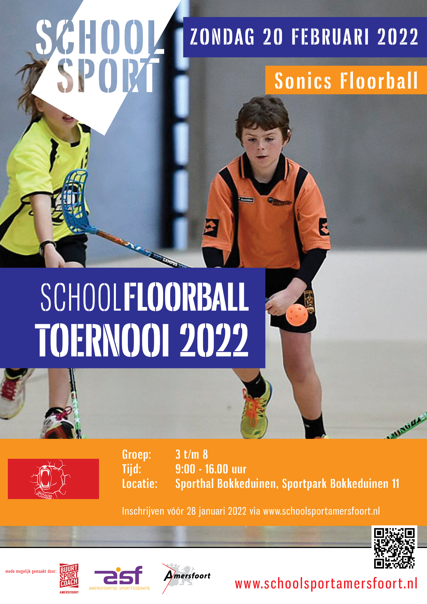 Poster Floorball toernooi groep 3 t/m 8