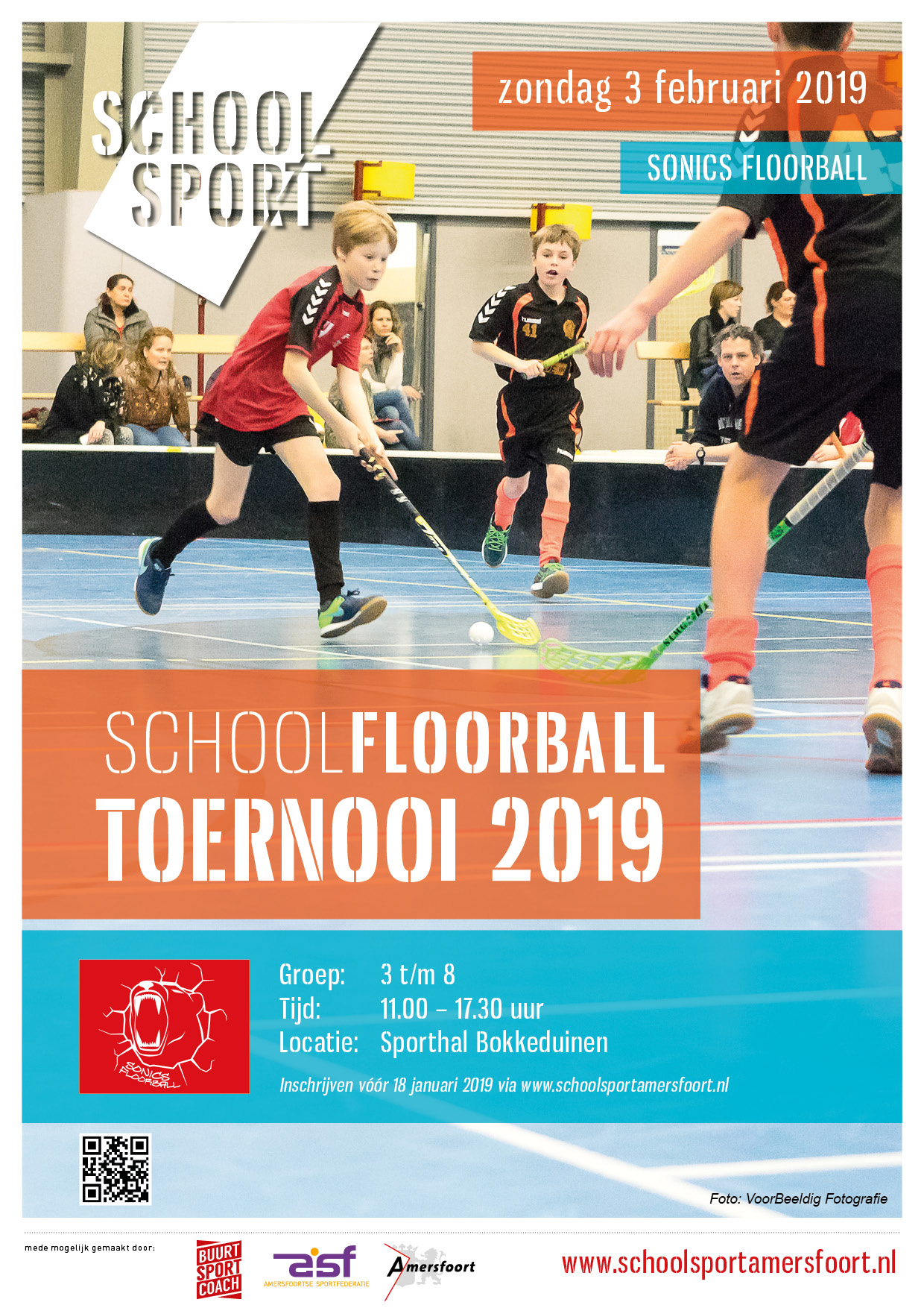Poster School Floorballtoernooi Sonics