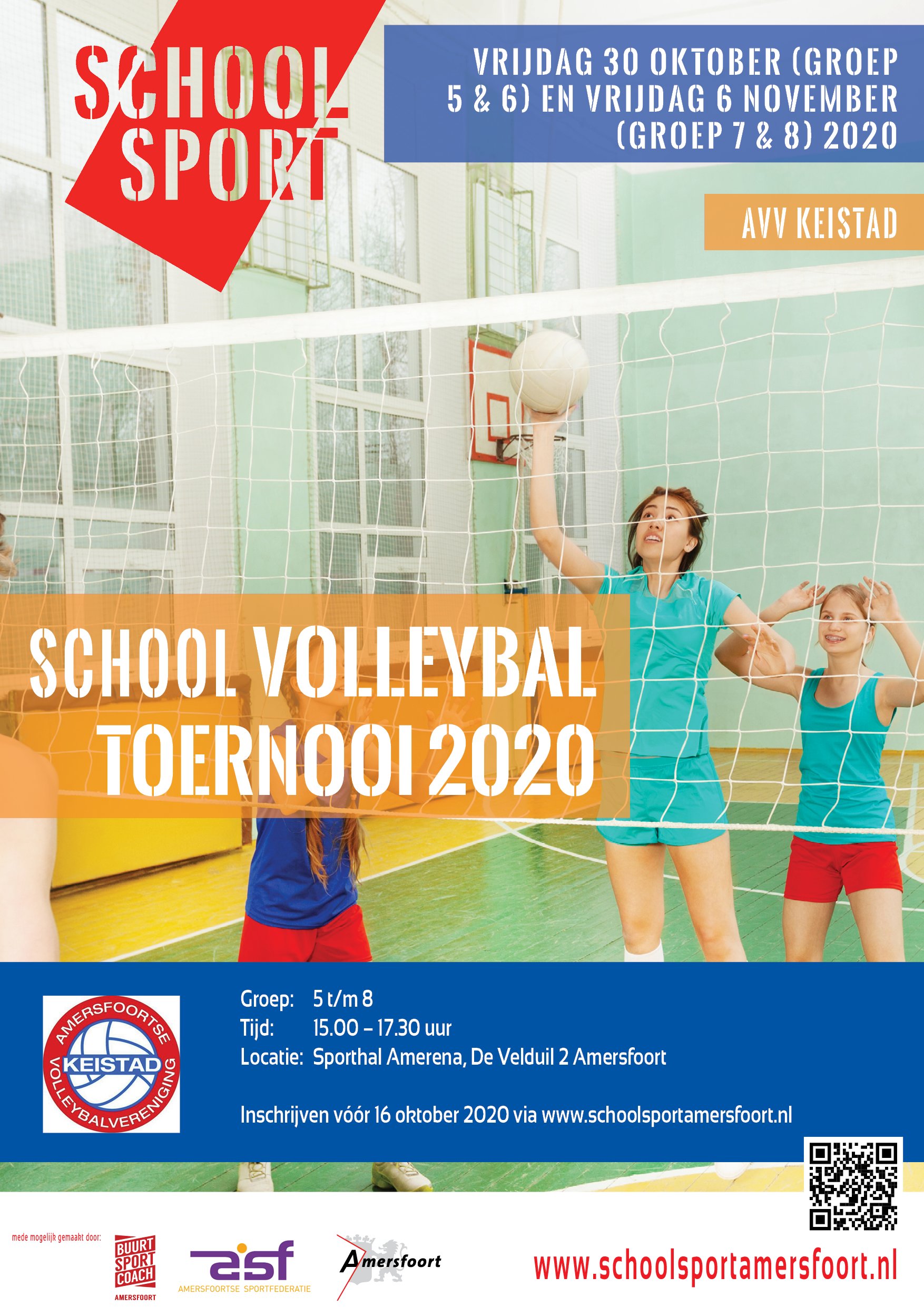 Poster Volleybaltoernooi AFGELAST. ER WORDT GEKEKEN NAAR EEN NIEUWE DATUM!