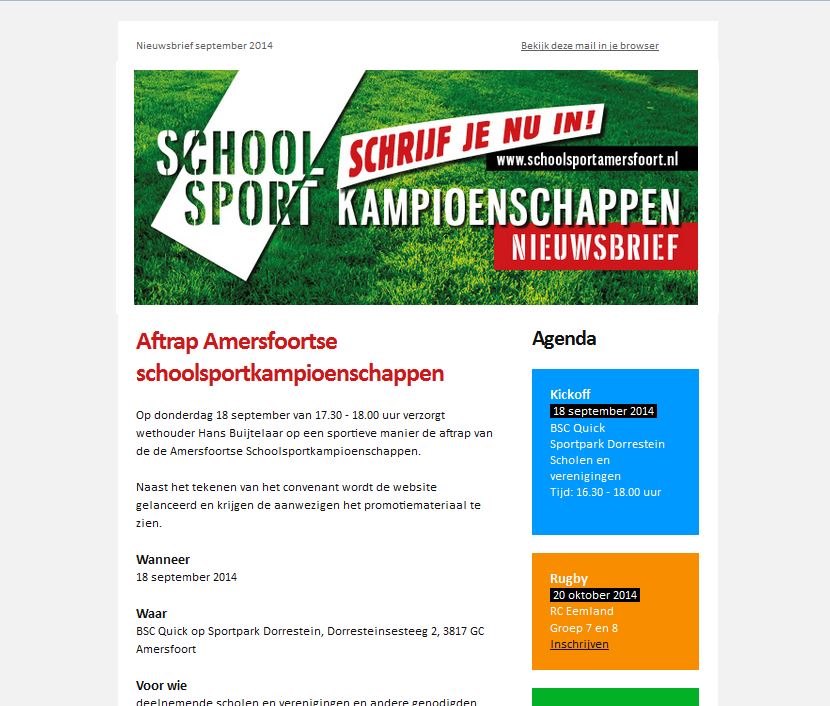 screenshot mailchimp